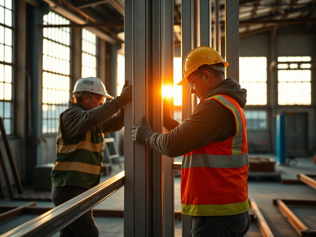 Profissionais em treinamento de Steel Frame